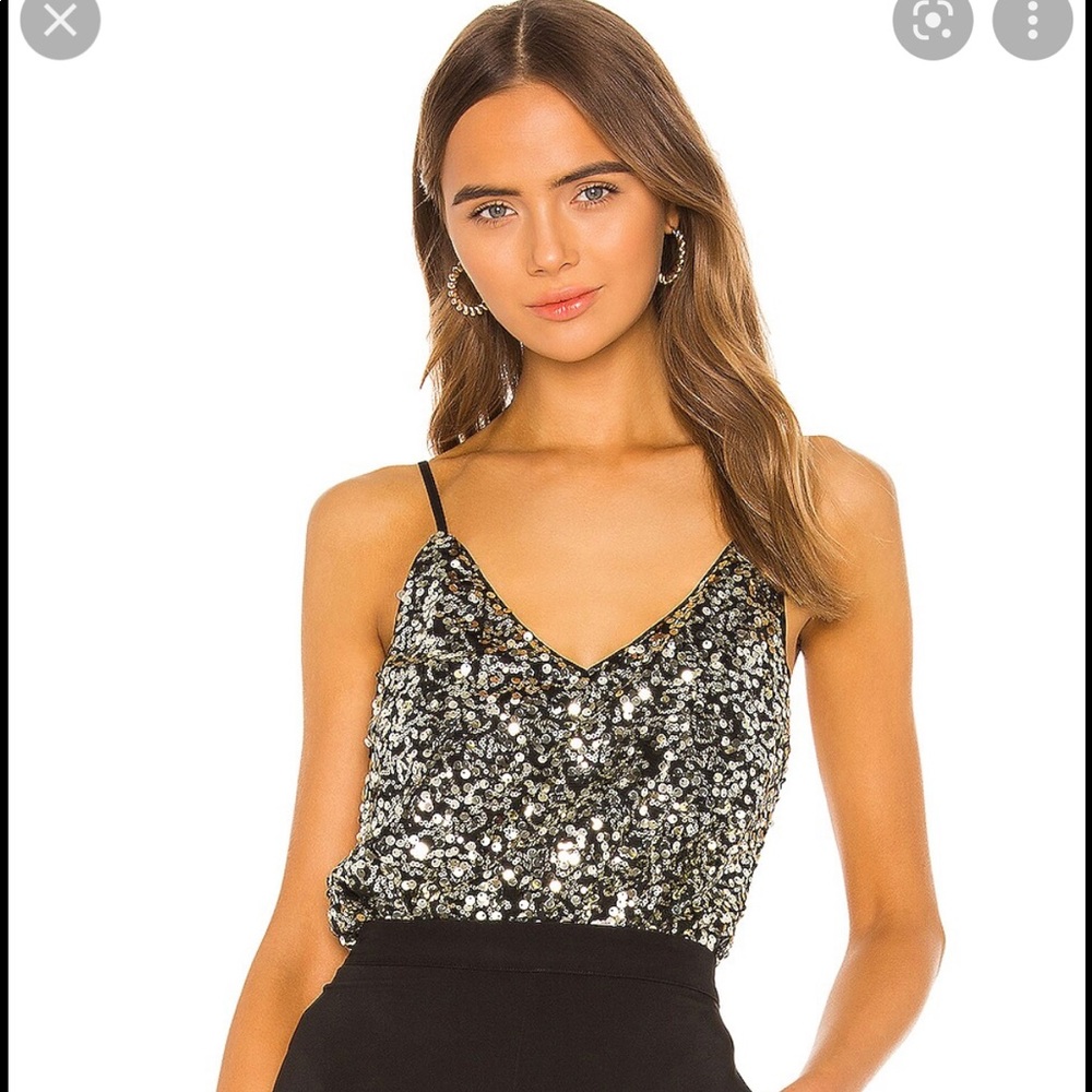 Gold sequin body suit XS